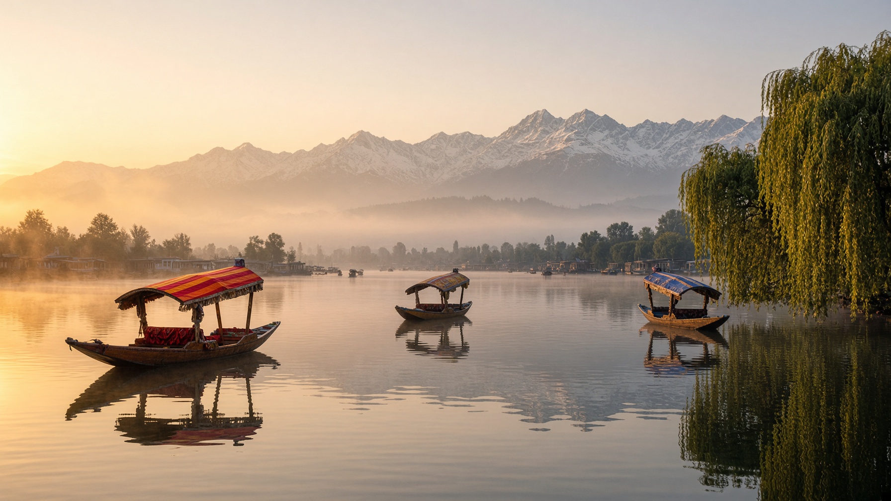 Dal Lake at sunrise